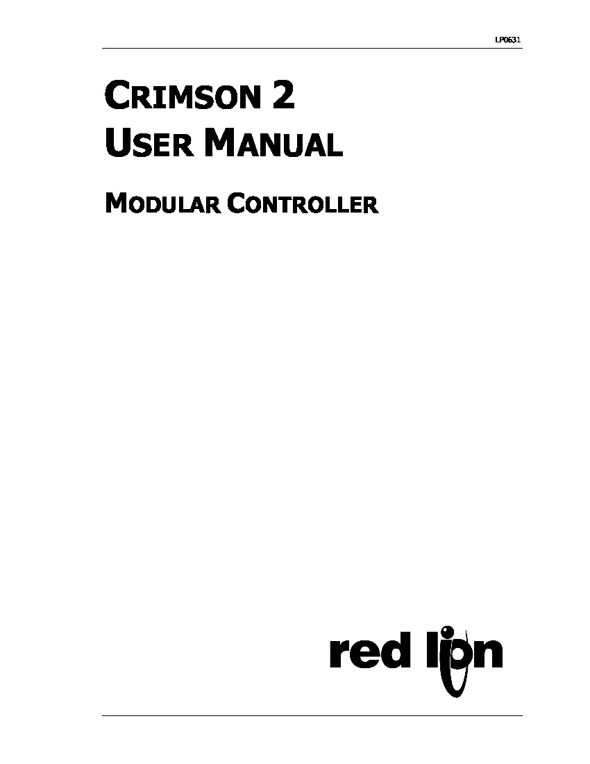 First Page Image of G303M000 C2 Manual for Modular Controller LP0631.pdf